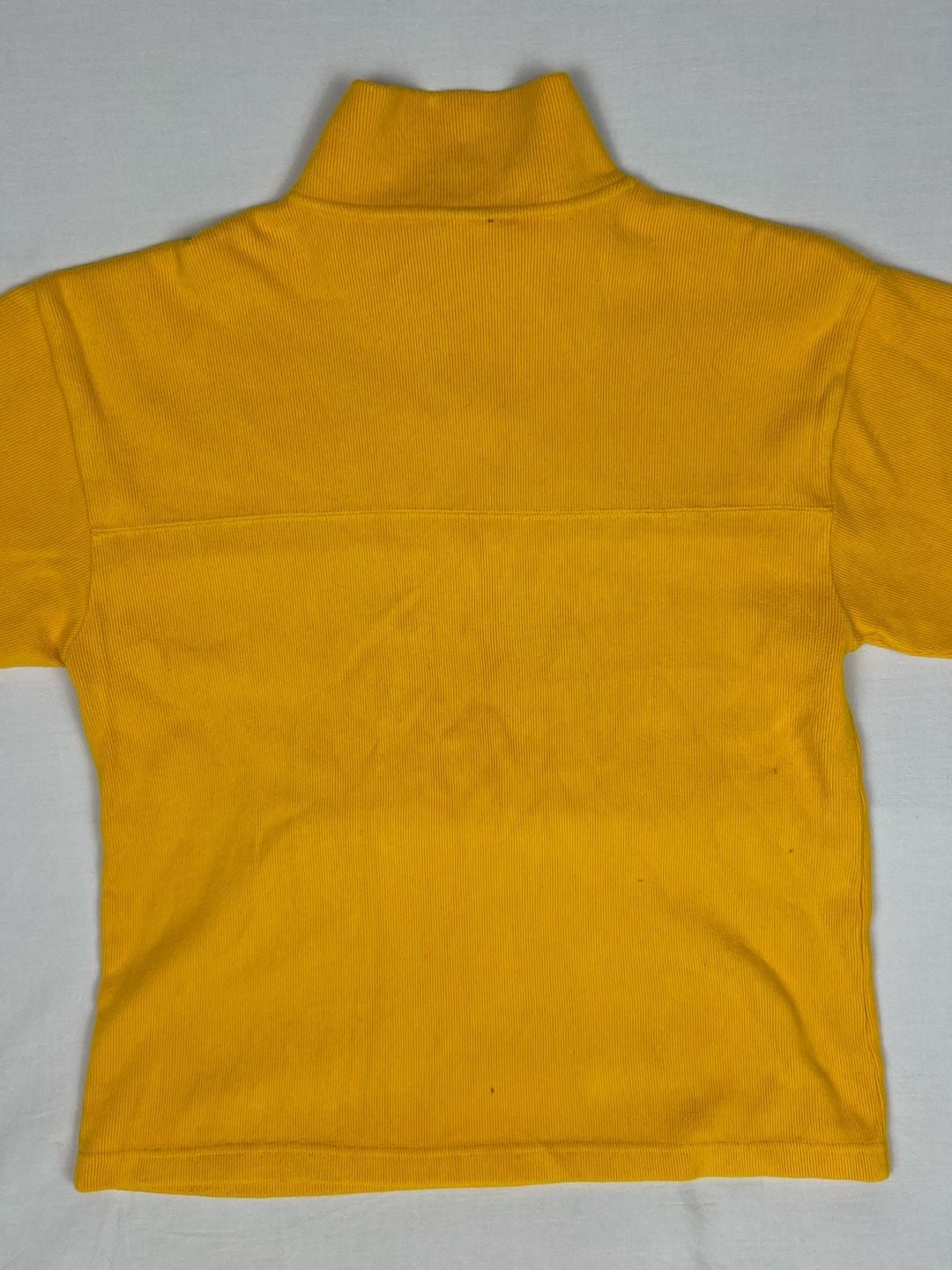 Vintage Nike 90s/2000s Heavyweight Ribbed 1/4 Zip Pullover Gold Yellow Large L 3