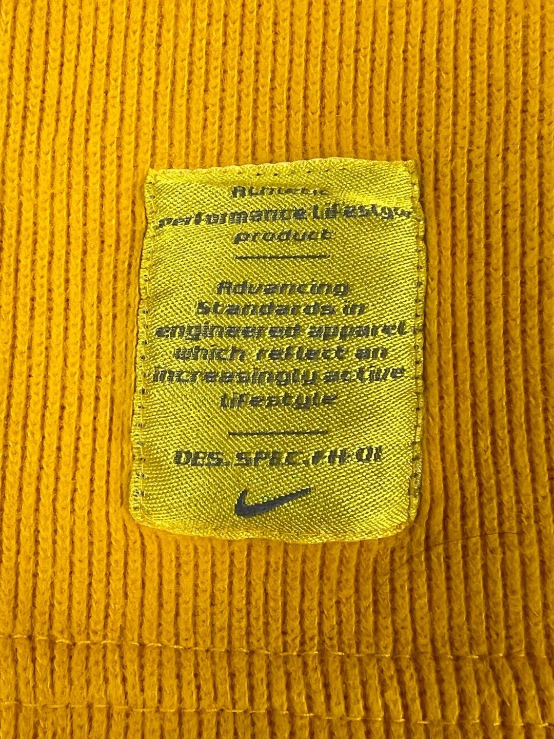 Vintage Nike 90s/2000s Heavyweight Ribbed 1/4 Zip Pullover Gold Yellow Large L 4