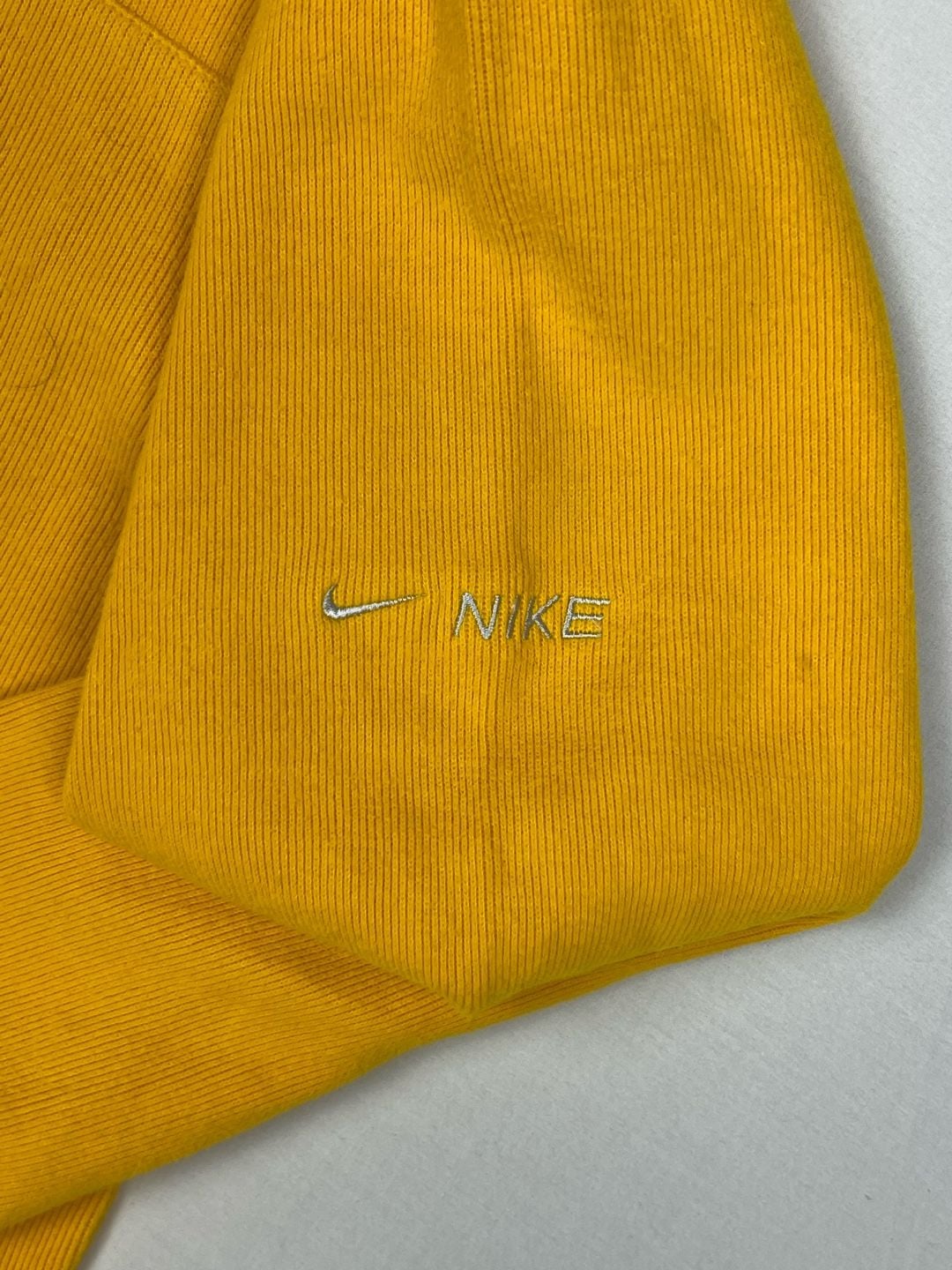 Vintage Nike 90s/2000s Heavyweight Ribbed 1/4 Zip Pullover Gold Yellow Large L 5