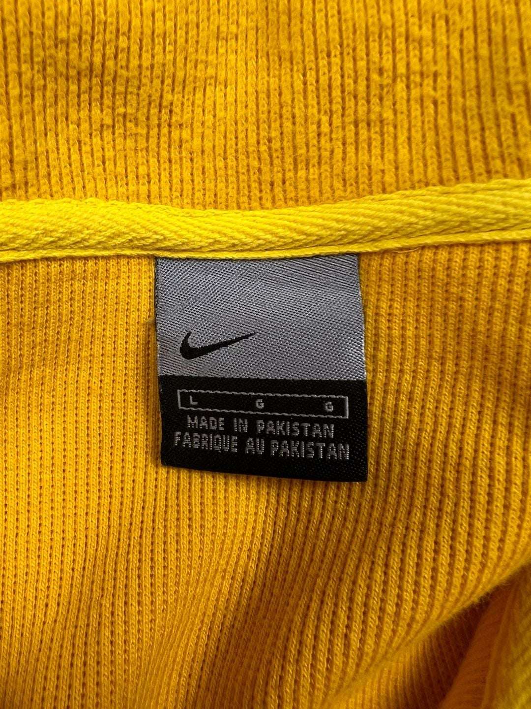Vintage Nike 90s/2000s Heavyweight Ribbed 1/4 Zip Pullover Gold Yellow Large L 6