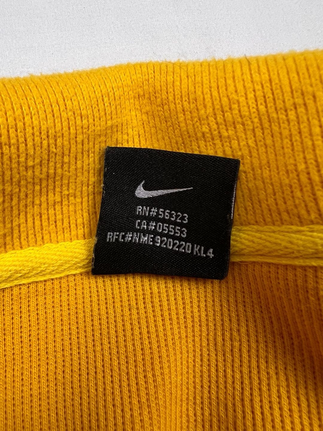 Vintage Nike 90s/2000s Heavyweight Ribbed 1/4 Zip Pullover Gold Yellow Large L 7