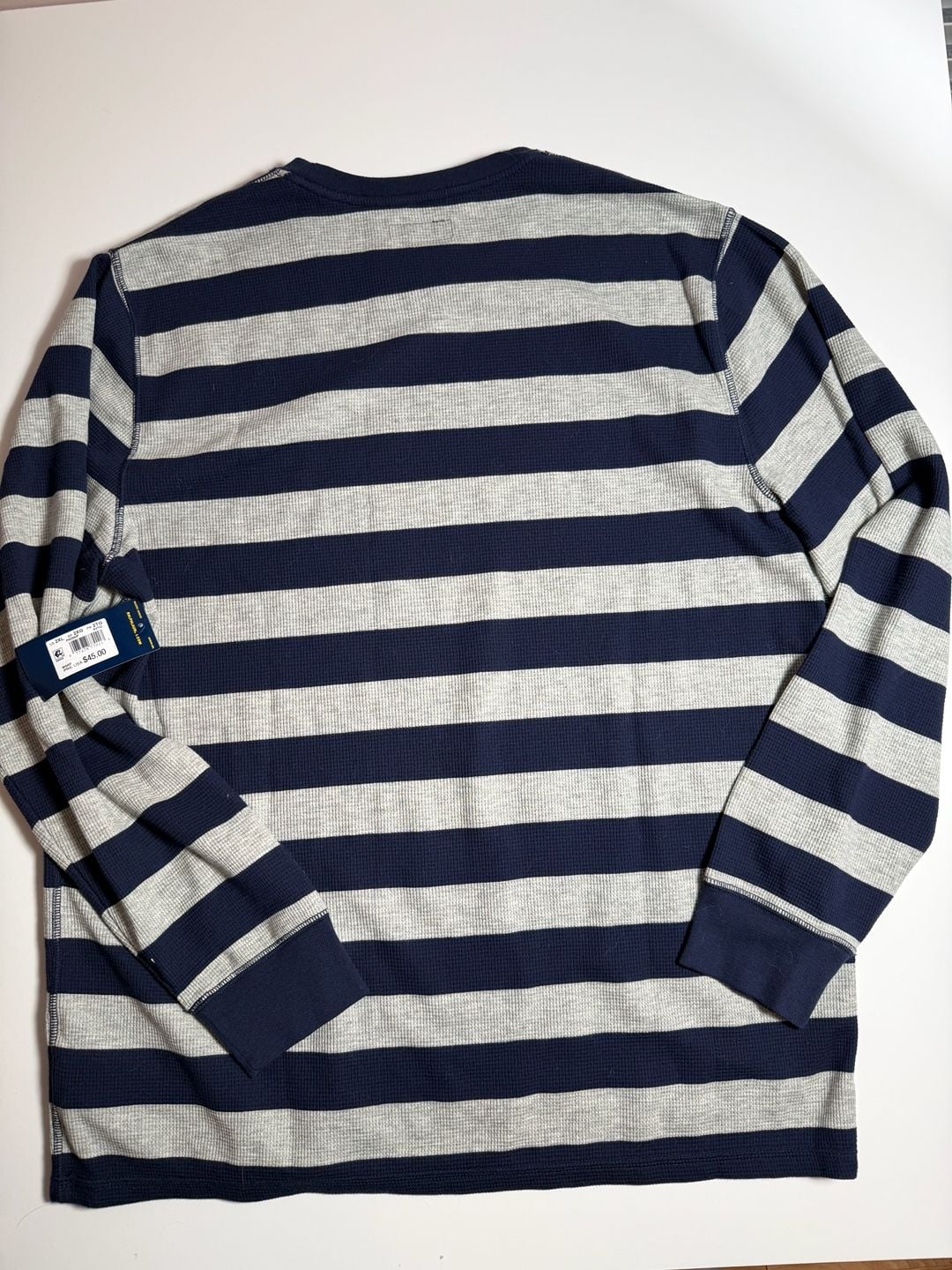Polo Ralph Lauren Waffle-Knit Pajama Shirt Size 2XL Striped Thermal 3