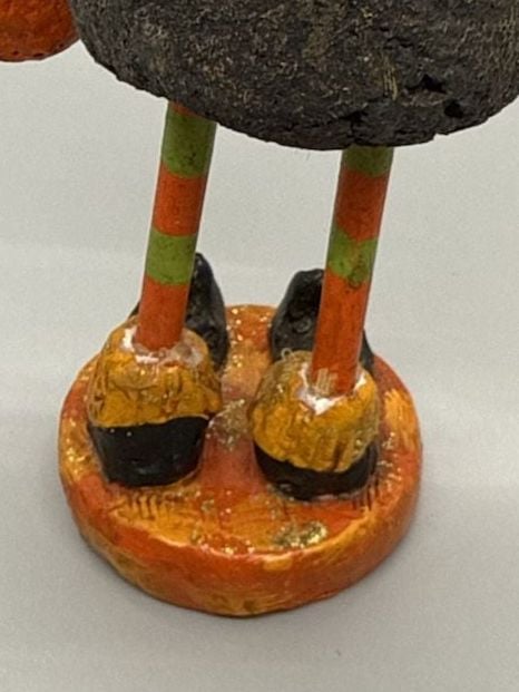 Monnie Wilson Halloween Bobber Witch Paper Mache 11.5” Folk Art Figurine Vtg  8