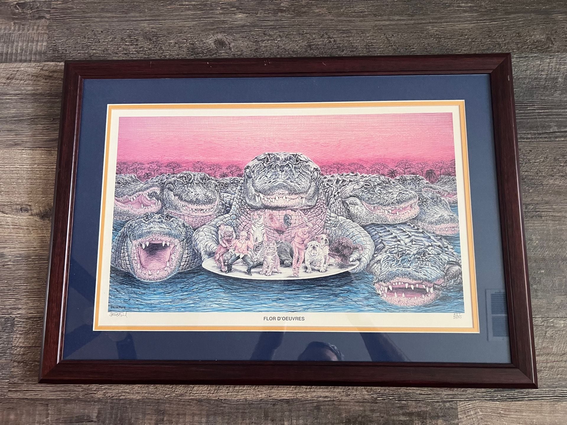 Signed and numbered Steve Ford Flor D'Oeuvres Limited Edition Print Framed 1