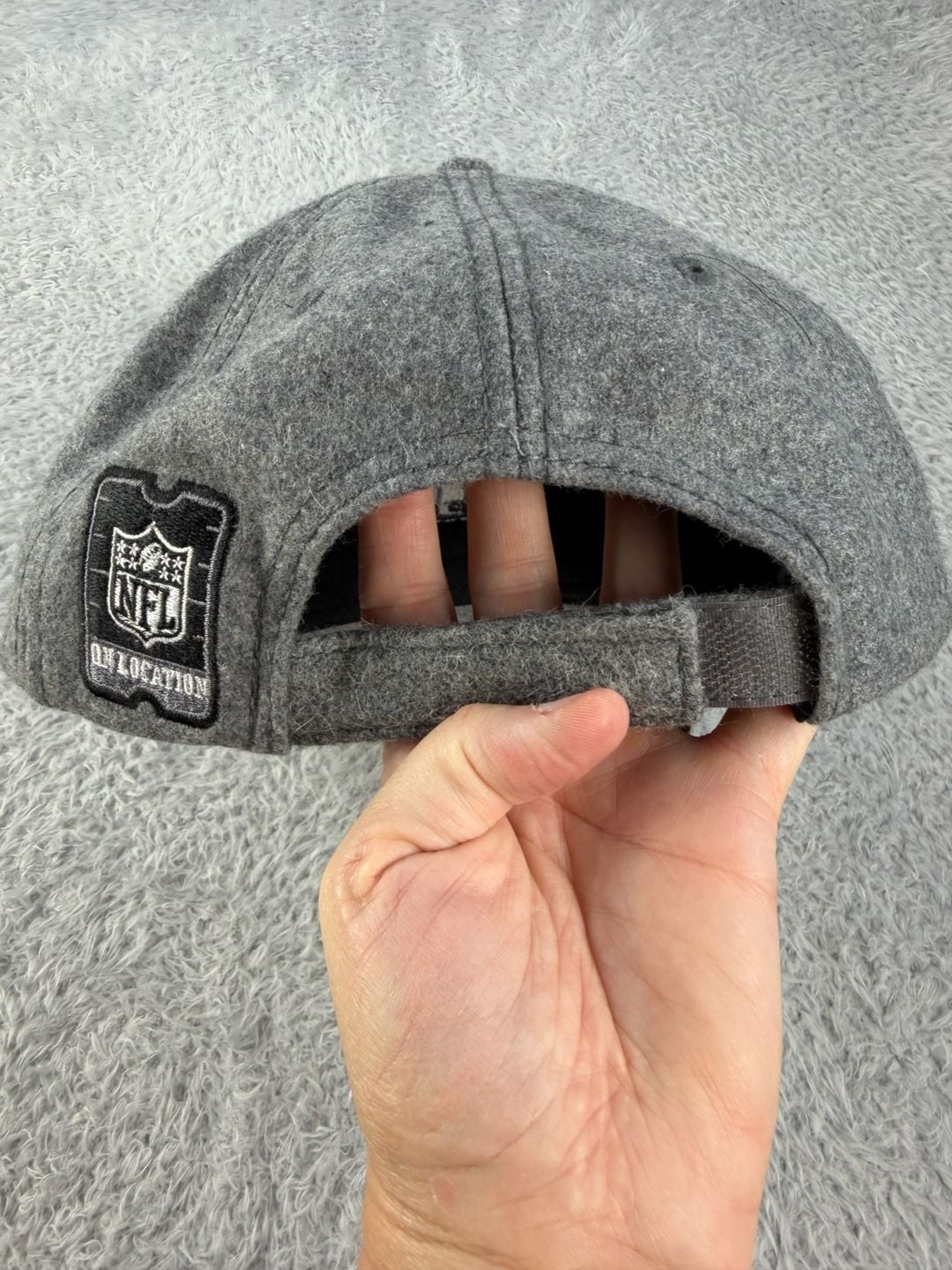 NFL Super Bowl XLVI Wool Baseball Hat Cap Gray 5