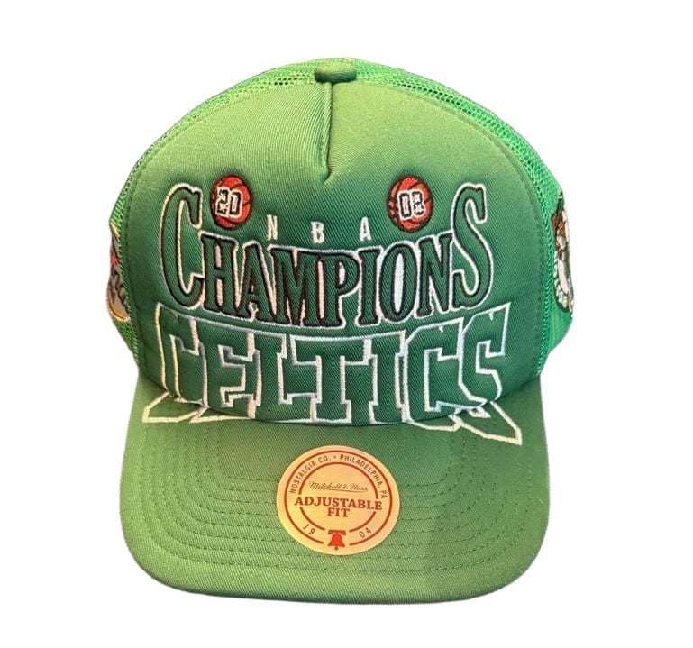 Mitchell & Ness Boston Celtics 2008 NBA Champions Trucker Hat Green 2