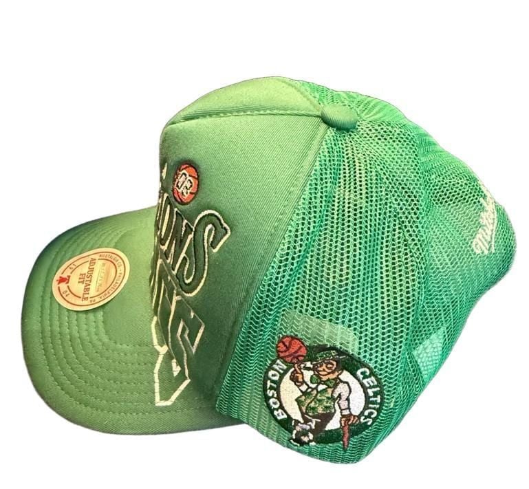 Mitchell & Ness Boston Celtics 2008 NBA Champions Trucker Hat Green 3