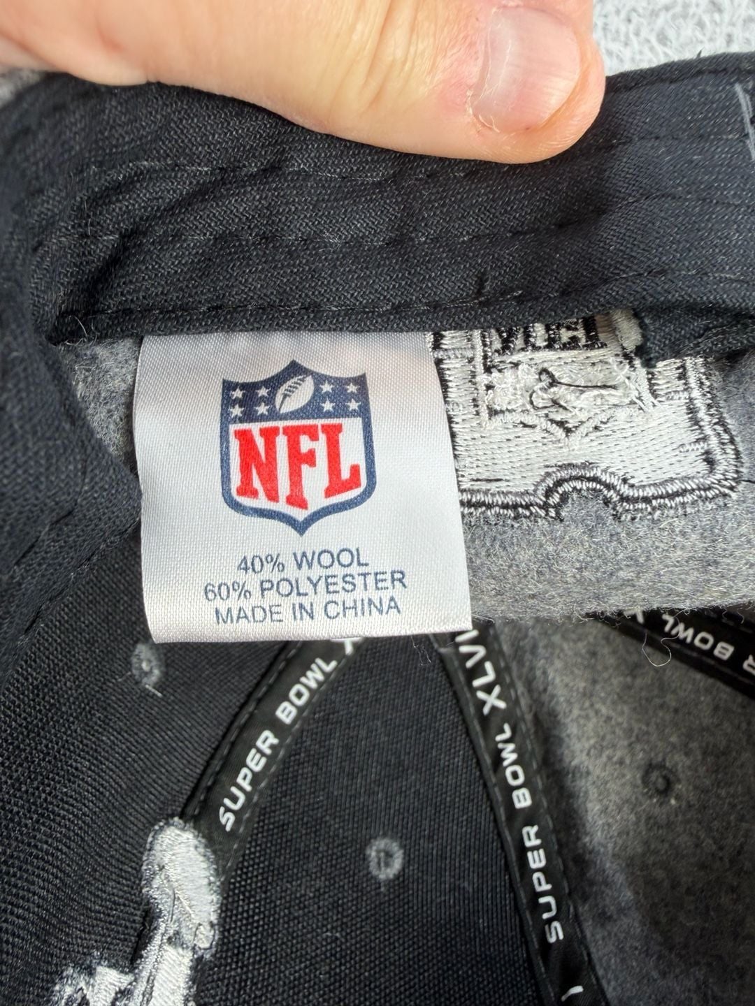 NFL Super Bowl XLVI Wool Baseball Hat Cap Gray 10