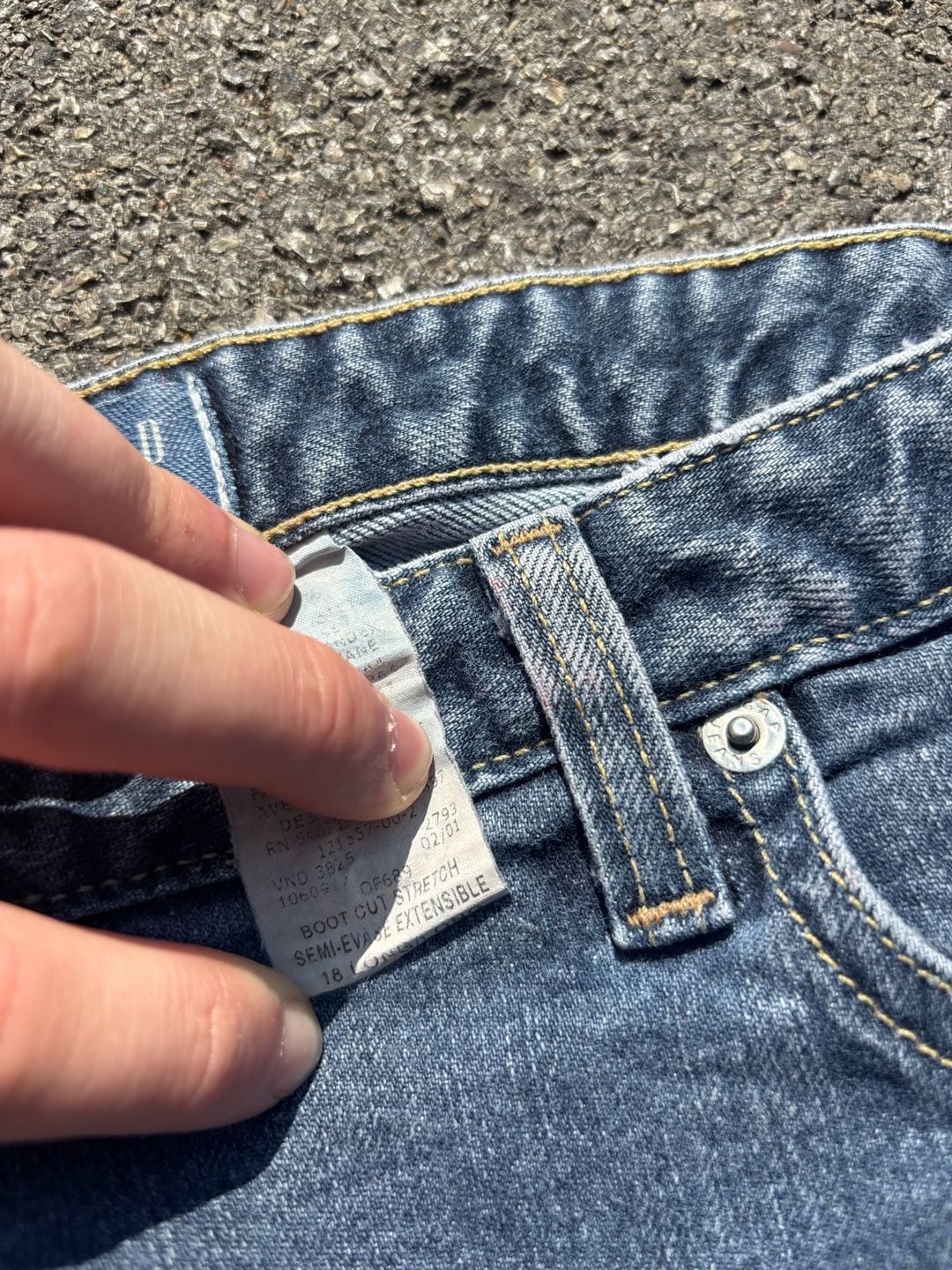 Gap Boot Cut Stretch Jeans Size 18 Long Blue Denim 6