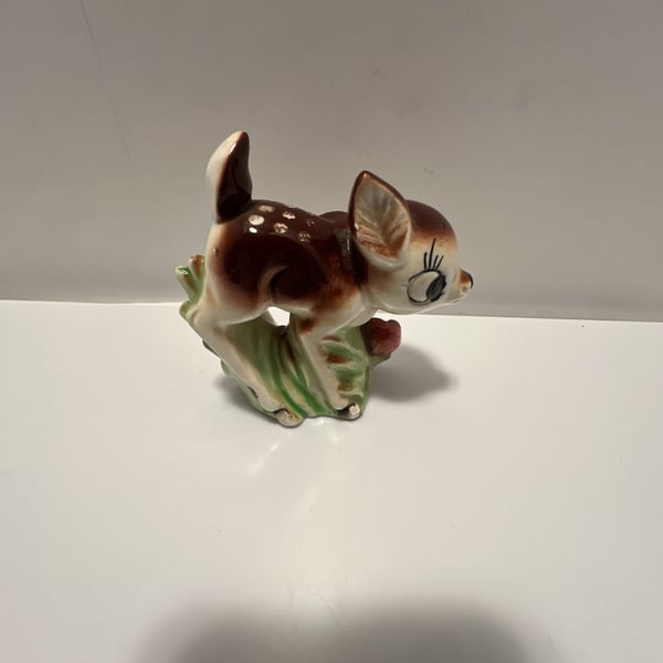 Vintage Ceramic Fawn Deer Figurine Made in Japan