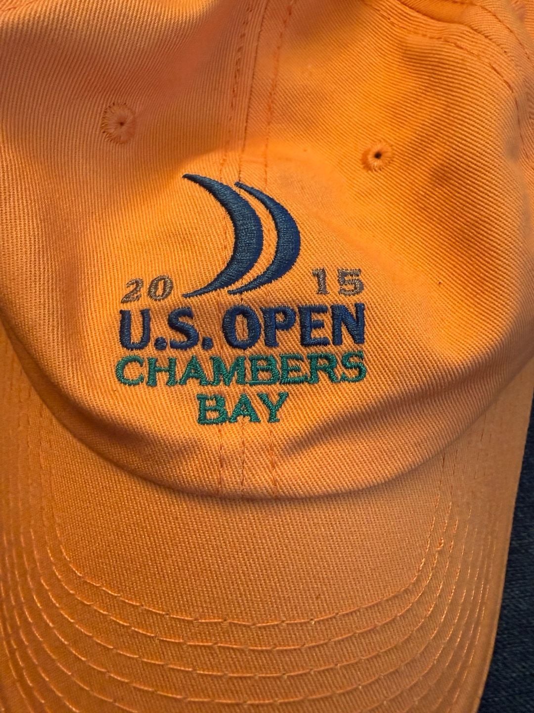 USGA 2015 U.S. Open Chambers Bay Member Orange Golf Hat Cap 3