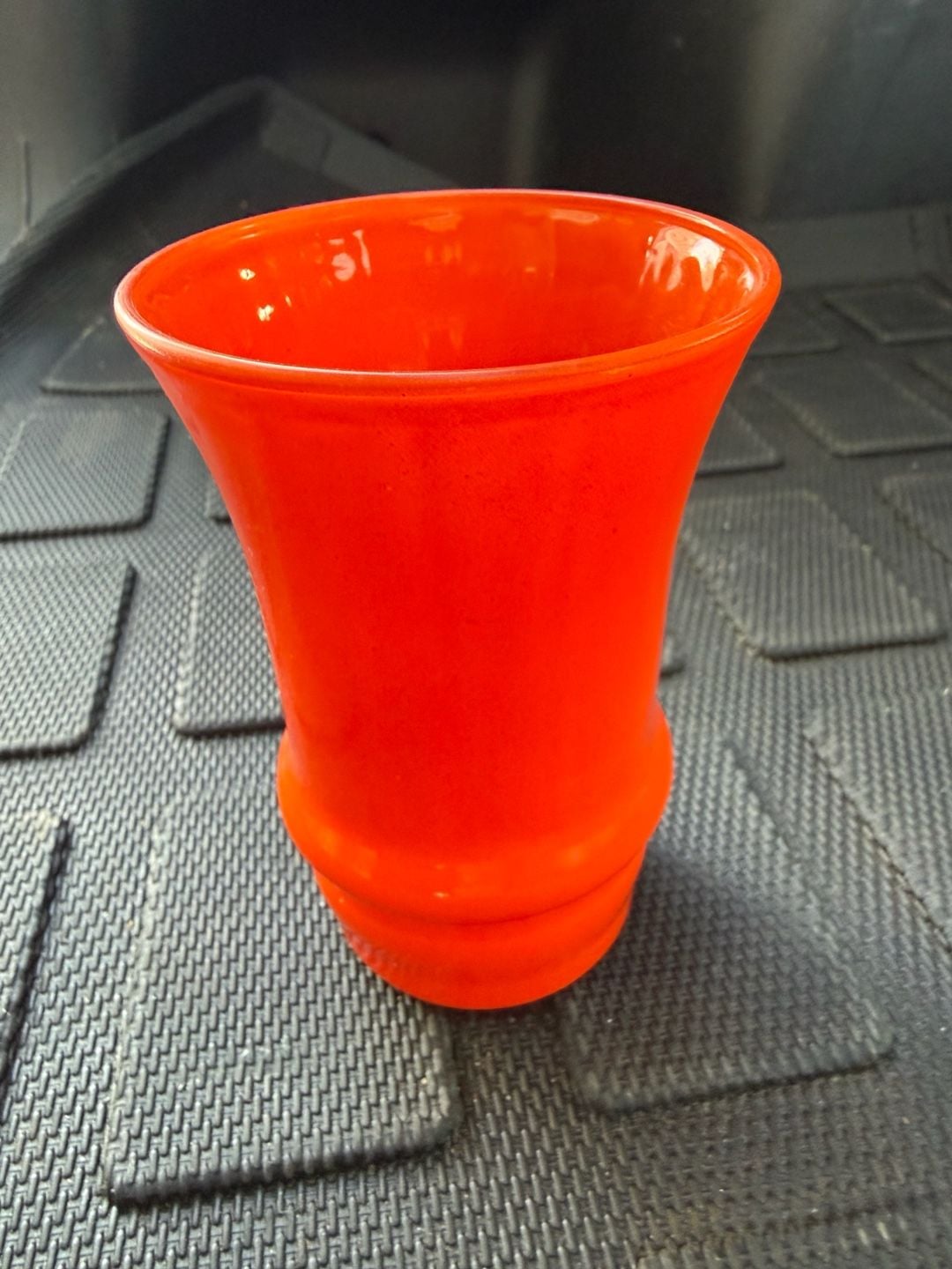 Blood Orange Depression Glass Vase or Drinking Glass 1