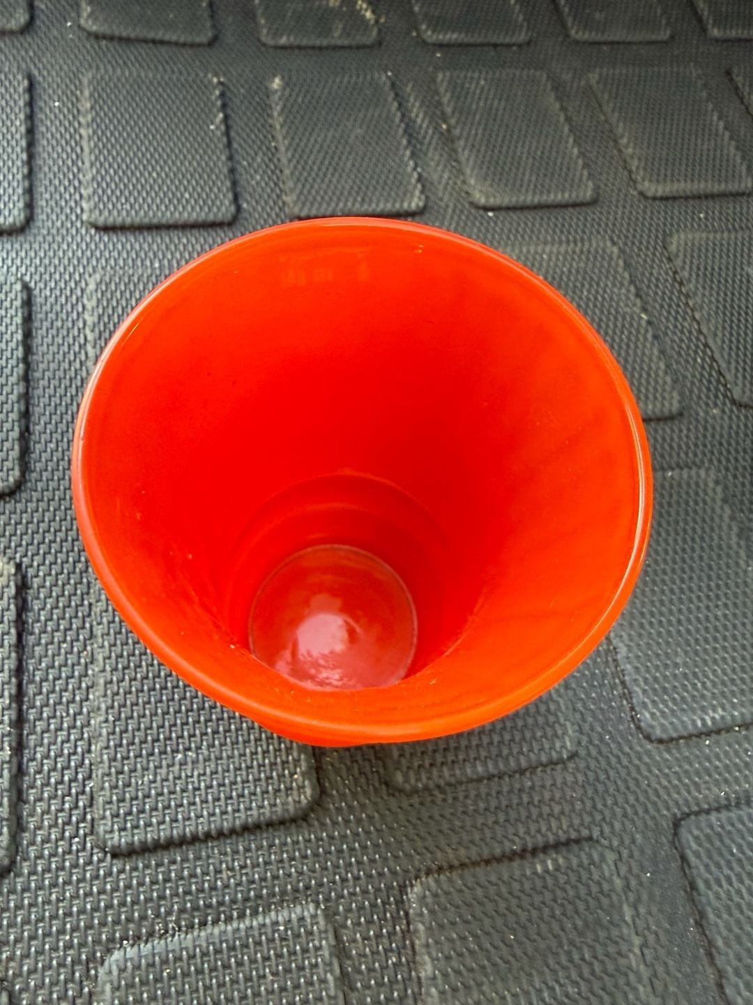 Blood Orange Depression Glass Vase or Drinking Glass 3