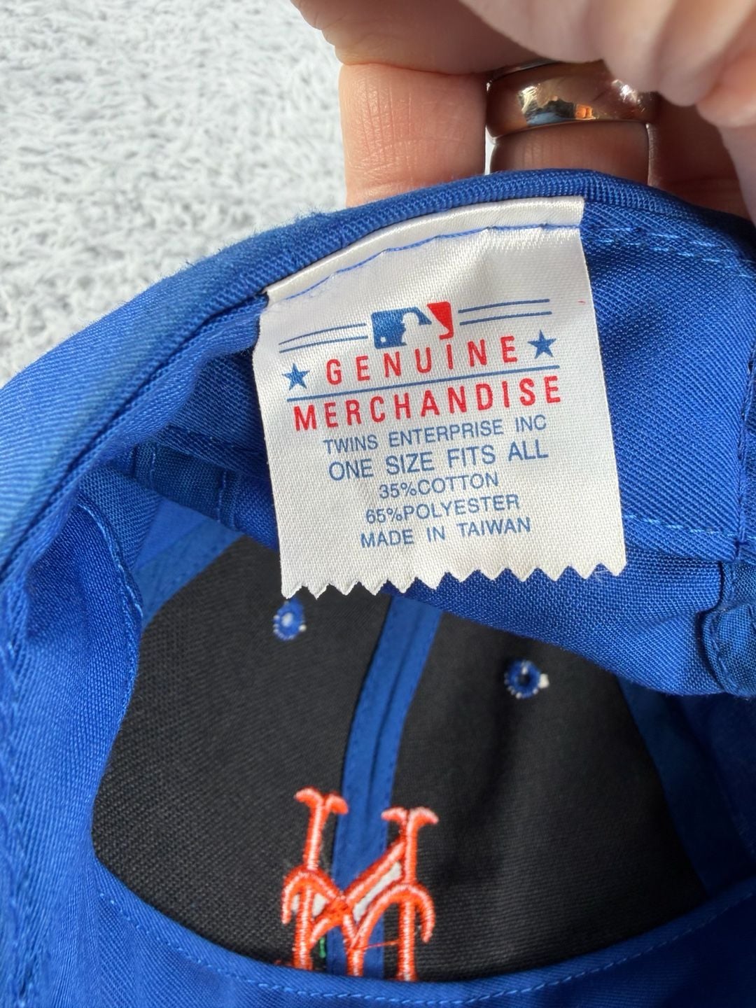 New York Mets MLB Baseball Hat Blue Orange 9