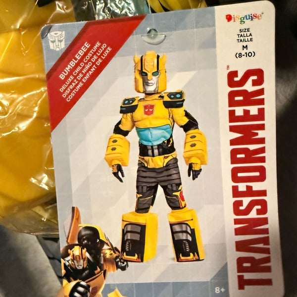 Disguise Transformers Bumblebee Deluxe Child Costume Size M 8-10