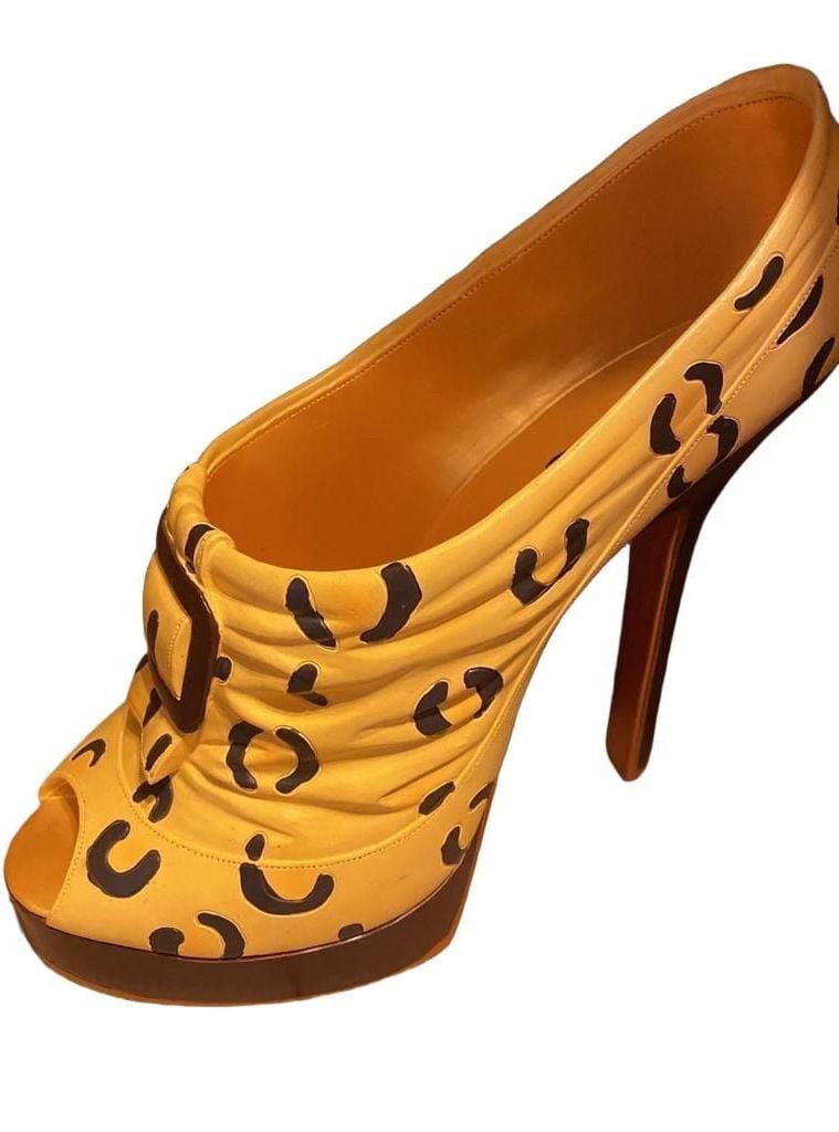 RaineDesigns High Heel Wine Bottle Holder Leopard Print 1