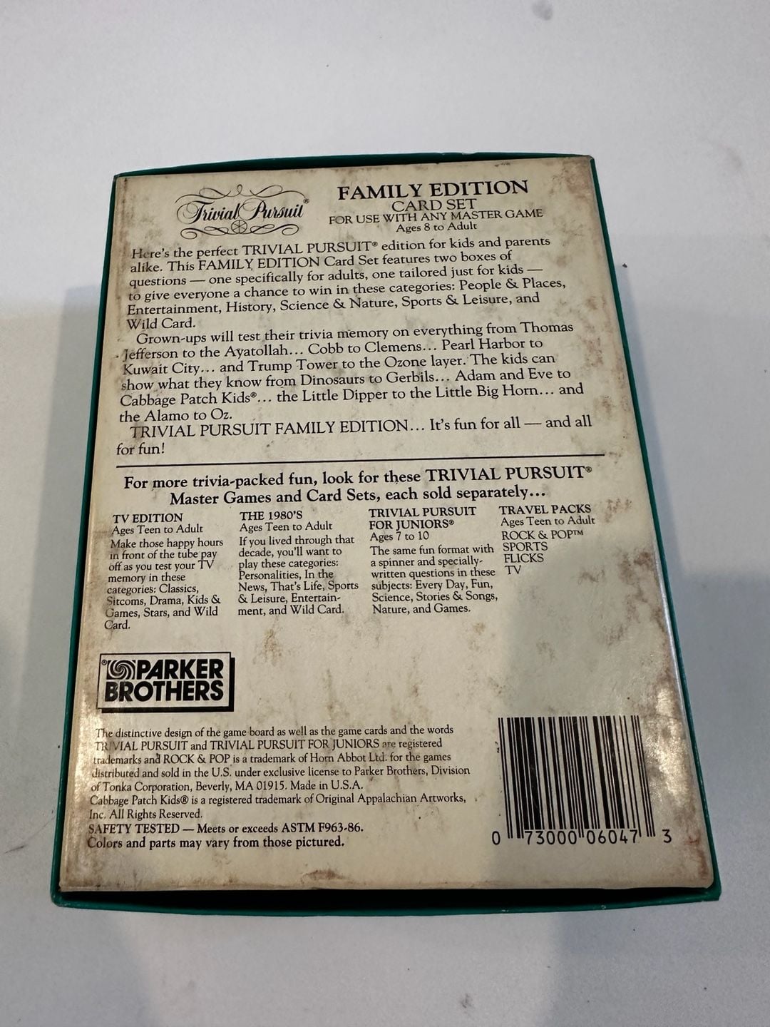 Parker Brothers Trivial Pursuit Family Edition Card Set 5