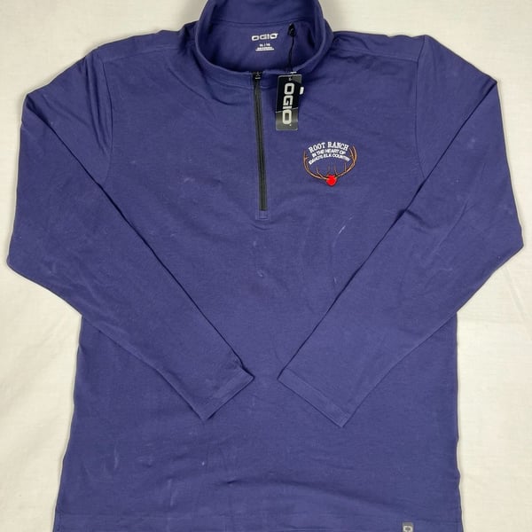 Ogio Root Ranch Quarter Zip Pullover XL Blue