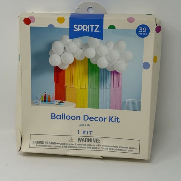 Spritz Balloon Decor Kit Rainbow Backdrop 39 Pieces