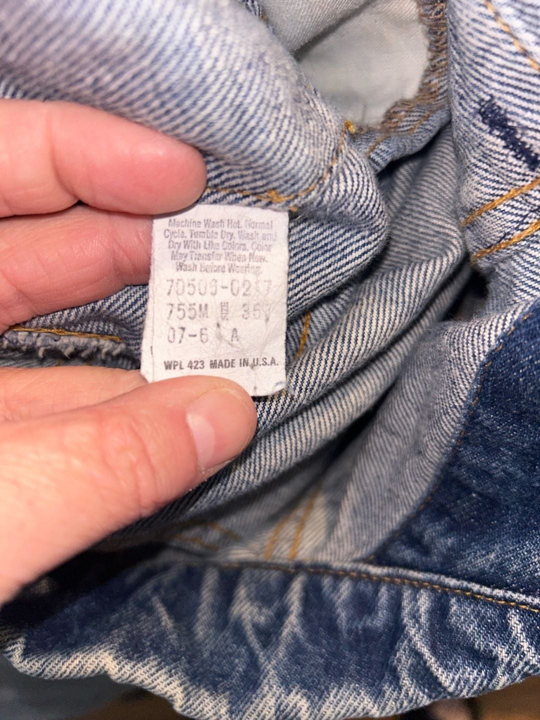 1987 vintage Levi's Denim Trucker Jacket Size 36R Made In USA tag! 10