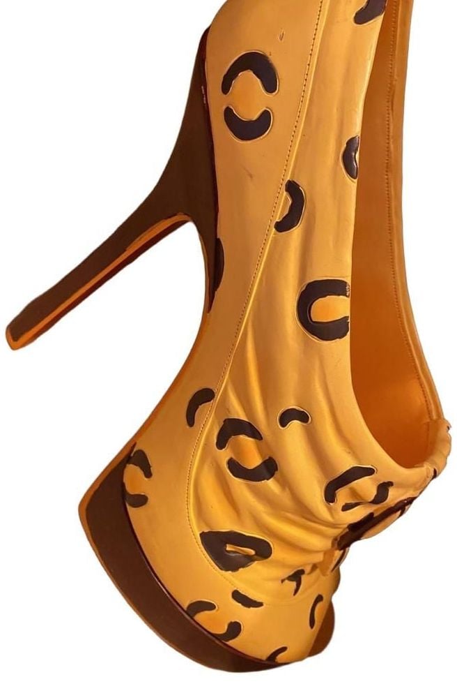 RaineDesigns High Heel Wine Bottle Holder Leopard Print 3