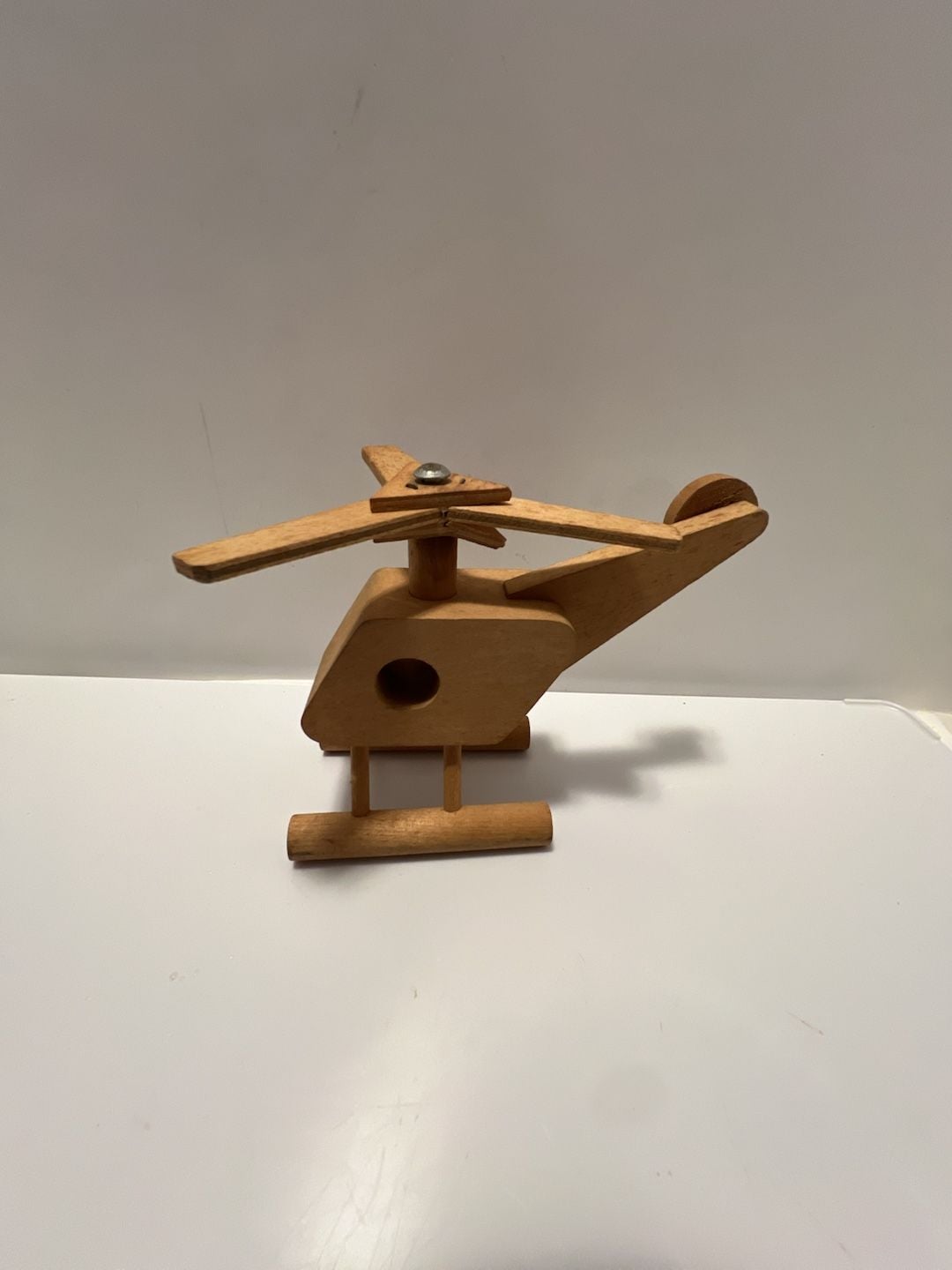 Montgomery Schoolhouse Wooden Helicopter Vintage Toy 1