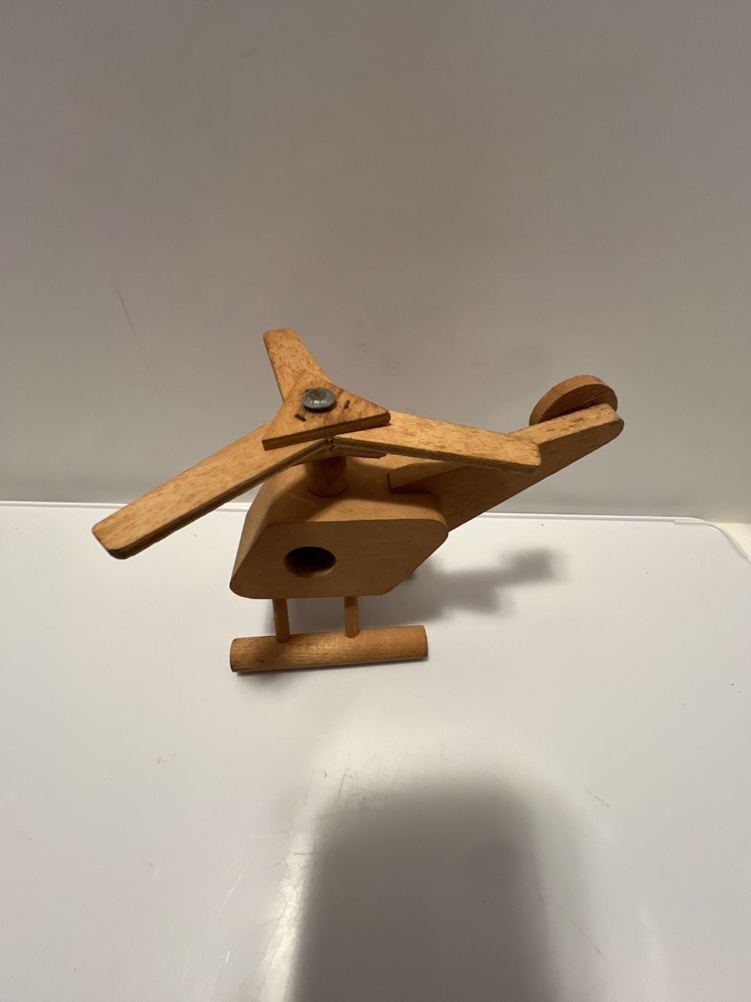 Montgomery Schoolhouse Wooden Helicopter Vintage Toy 2