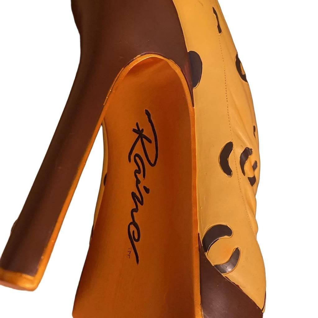 RaineDesigns High Heel Wine Bottle Holder Leopard Print 5
