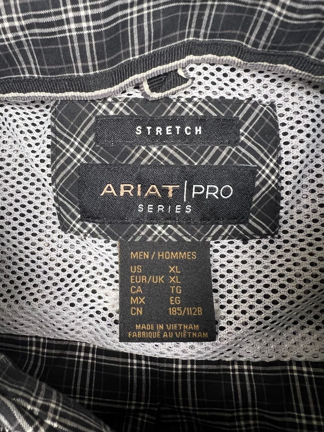 Ariat Pro Series Kyrie Classic Fit Plaid Shirt Black 10