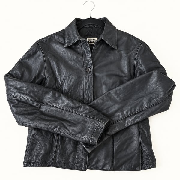 Working Options Leather Jacket Size S Black