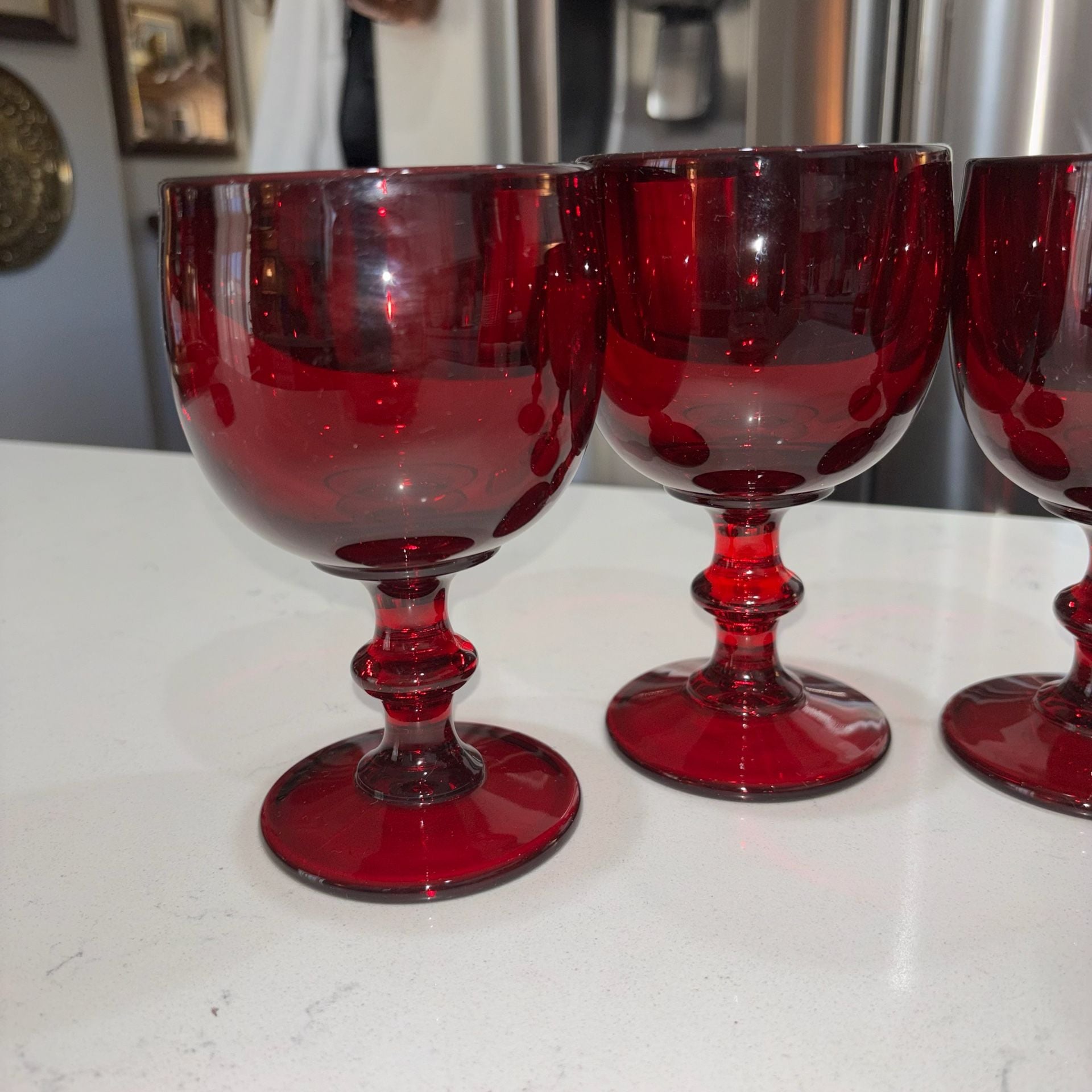 Imperial Glass Hoffman House Ruby Red Water Goblet Set Of 4 2