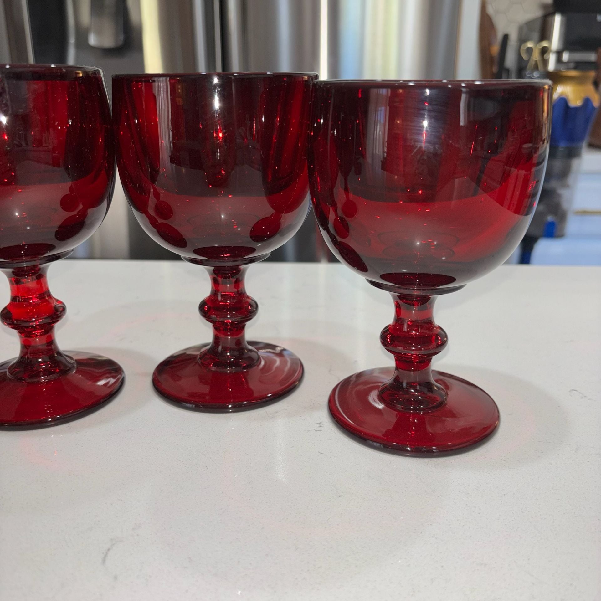 Imperial Glass Hoffman House Ruby Red Water Goblet Set Of 4 3
