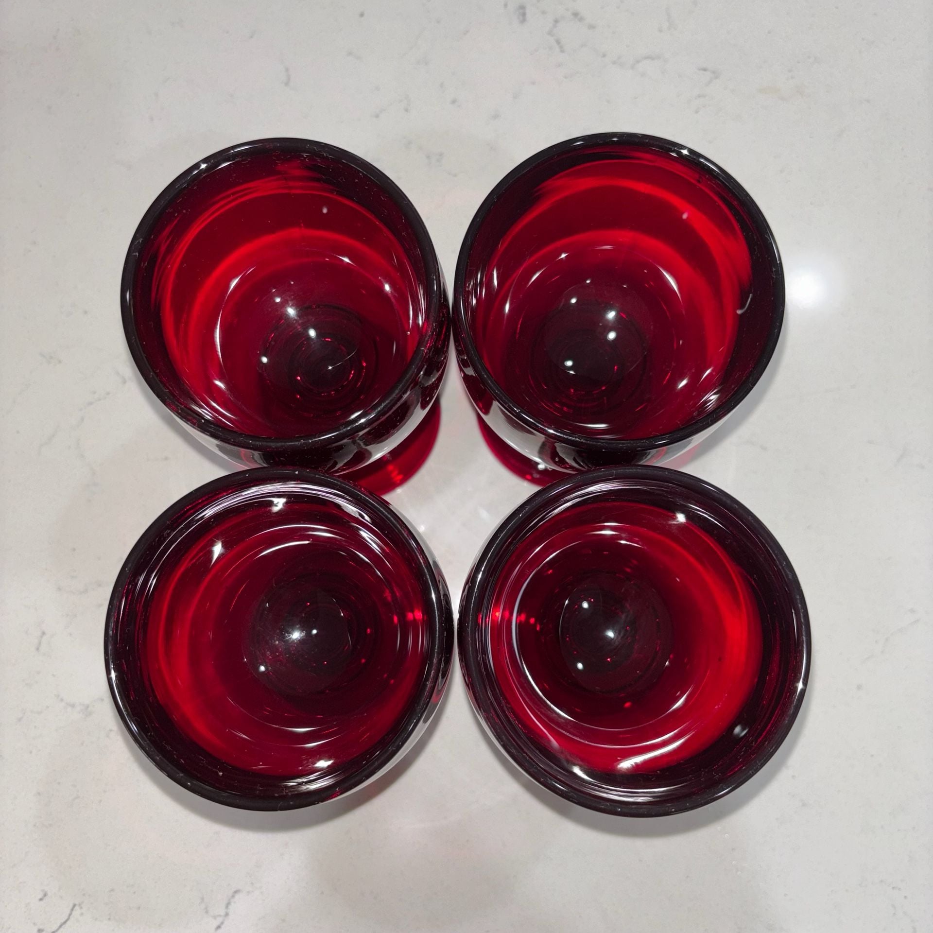 Imperial Glass Hoffman House Ruby Red Water Goblet Set Of 4 4