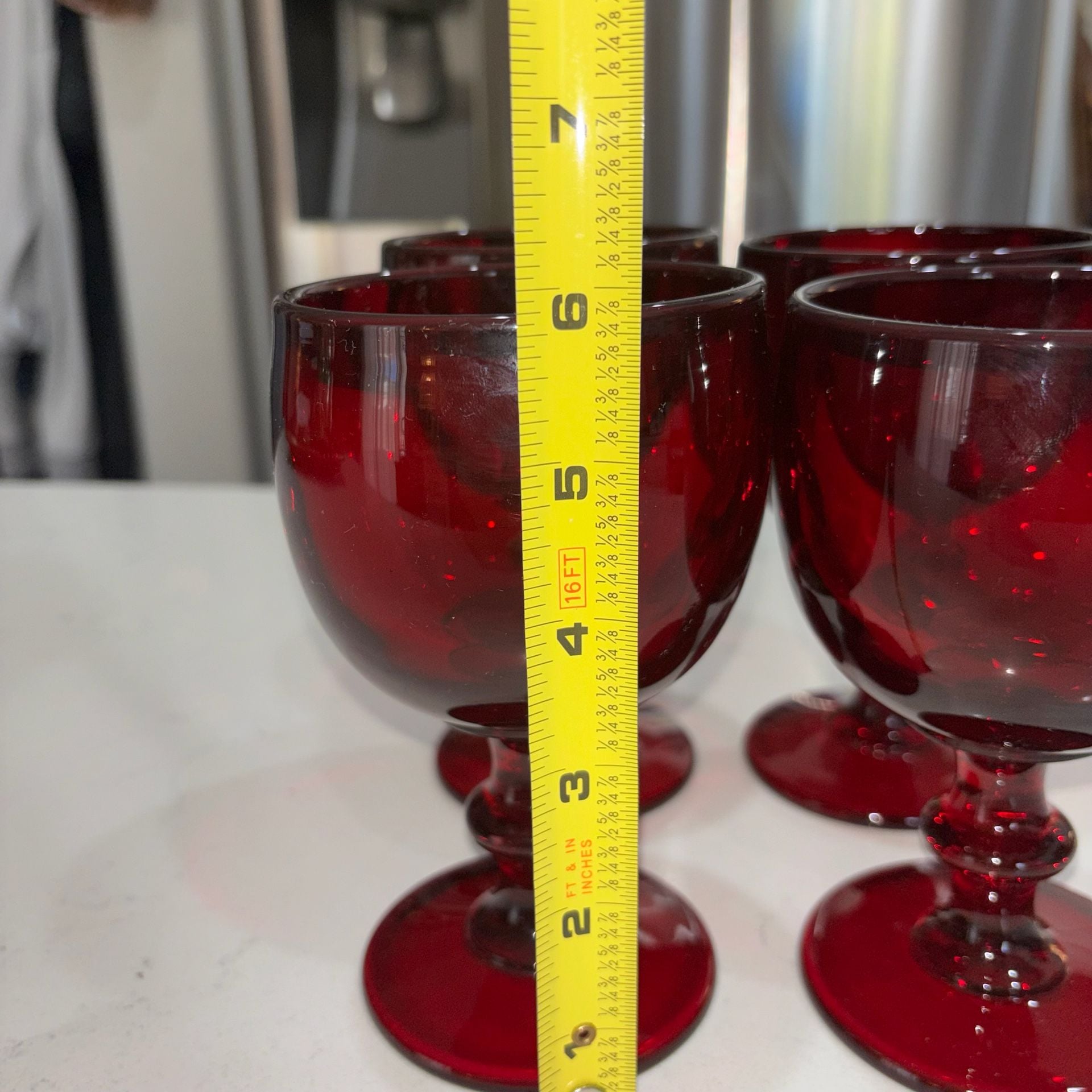 Imperial Glass Hoffman House Ruby Red Water Goblet Set Of 4 8