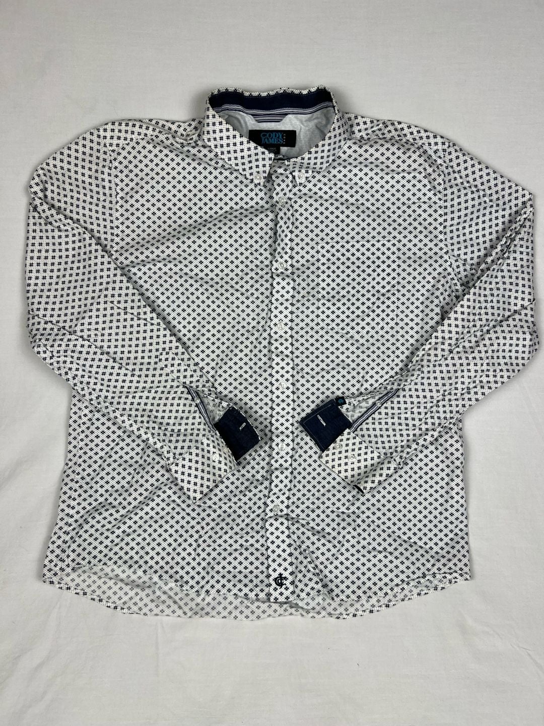 Cody James Long Sleeve Button Down Shirt Size L White 2