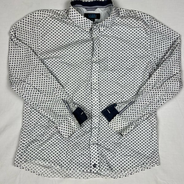 Cody James Long Sleeve Button Down Shirt Size L White