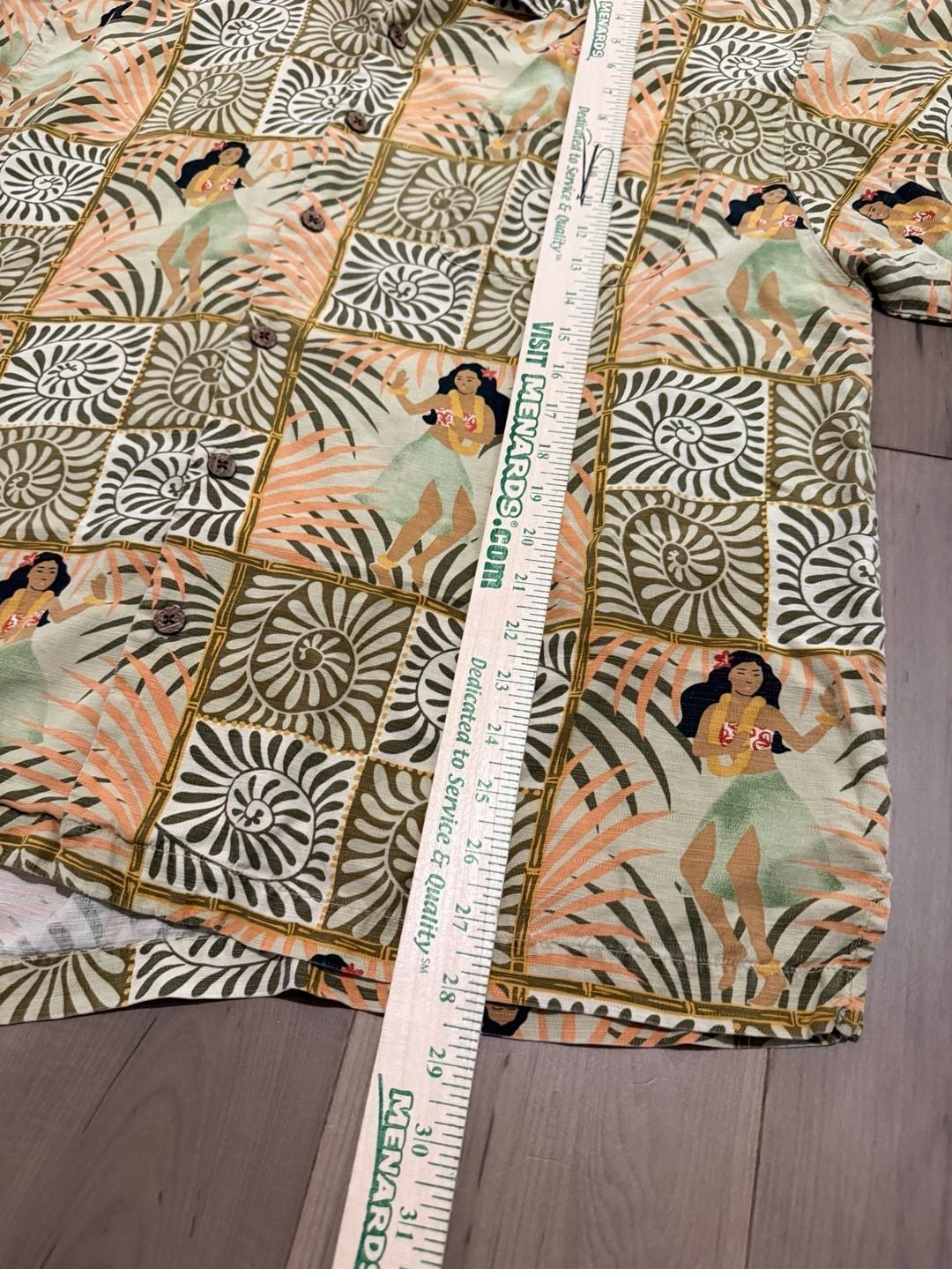 Tommy Bahama Hula Dancer Silk Shirt Size XL Green Aloha 8