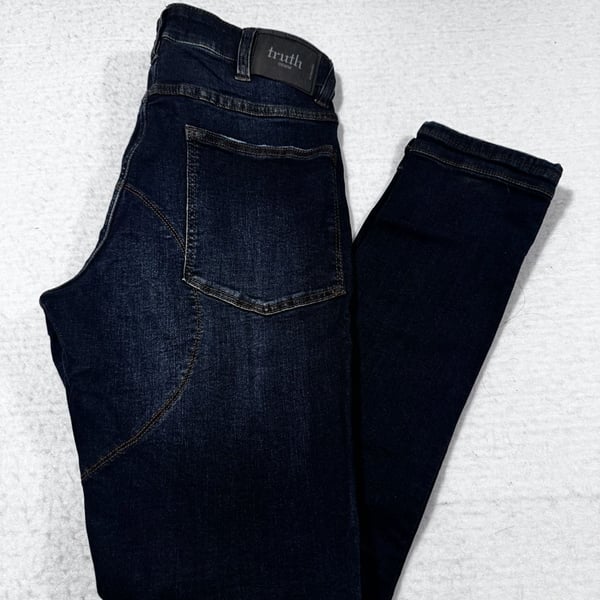 Truth Denim Republic Men’s Biker Skinny Jeans 30x32 Dark Wash NWT
