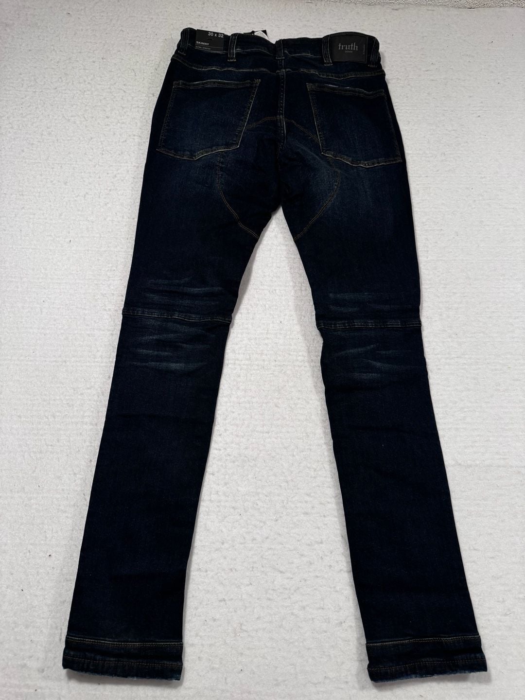 Truth Denim Republic Men’s Biker Skinny Jeans 30x32 Dark Wash NWT 11