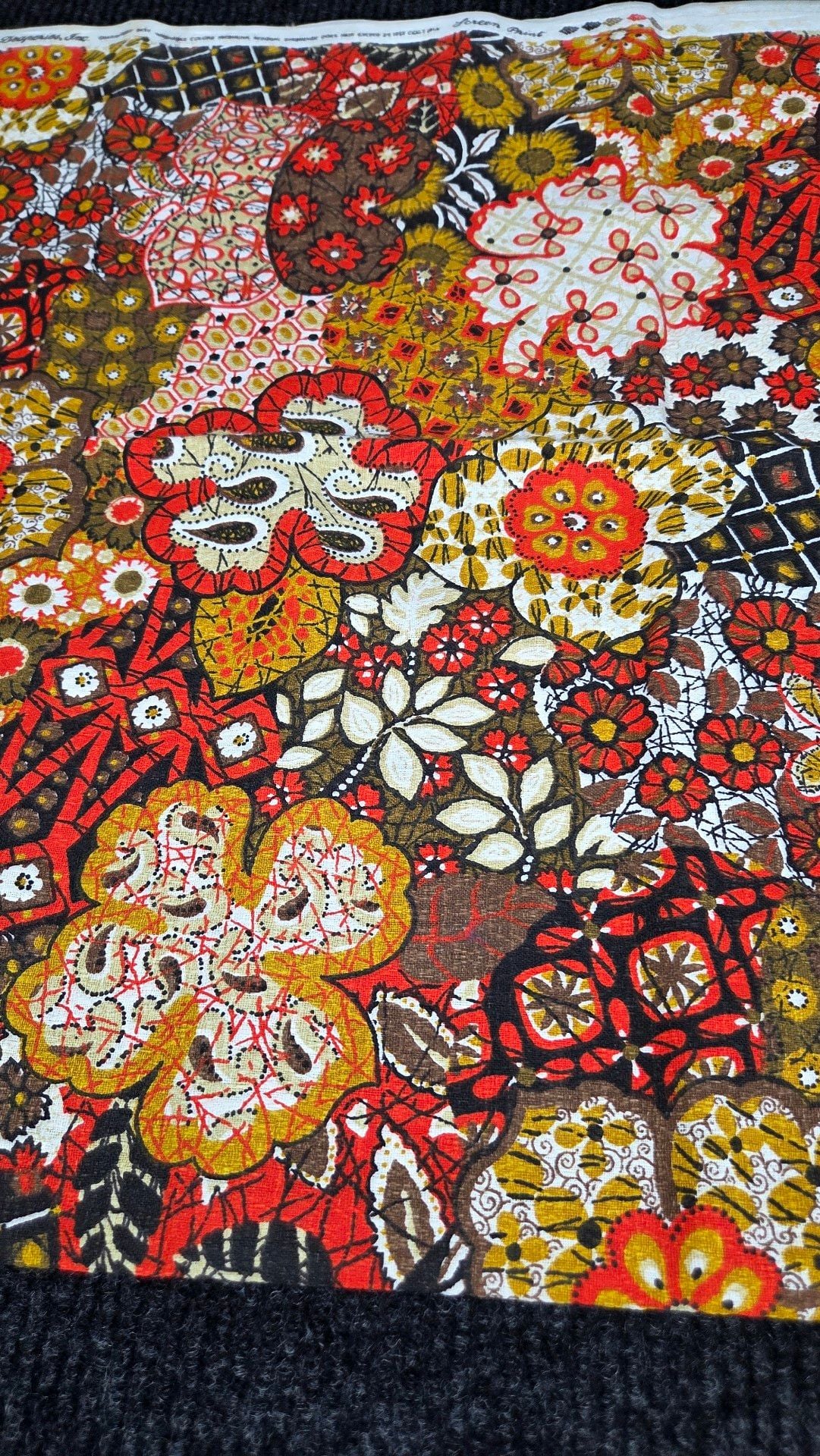 House 'N Home Fabrics & Draperies, Inc. Vintage Retro Floral Fabric 58"×48" 2