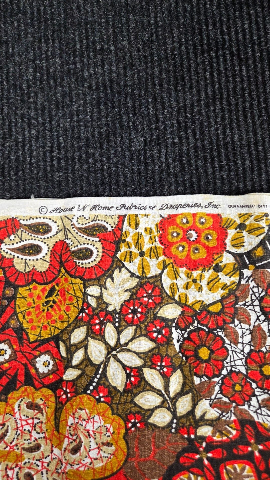 House 'N Home Fabrics & Draperies, Inc. Vintage Retro Floral Fabric 58"×48" 3
