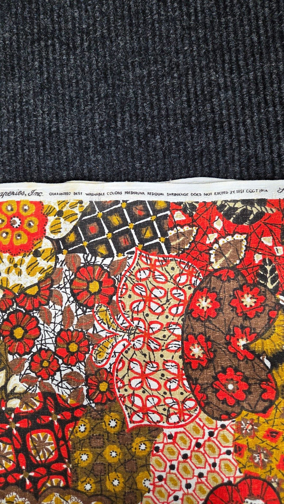 House 'N Home Fabrics & Draperies, Inc. Vintage Retro Floral Fabric 58"×48" 4