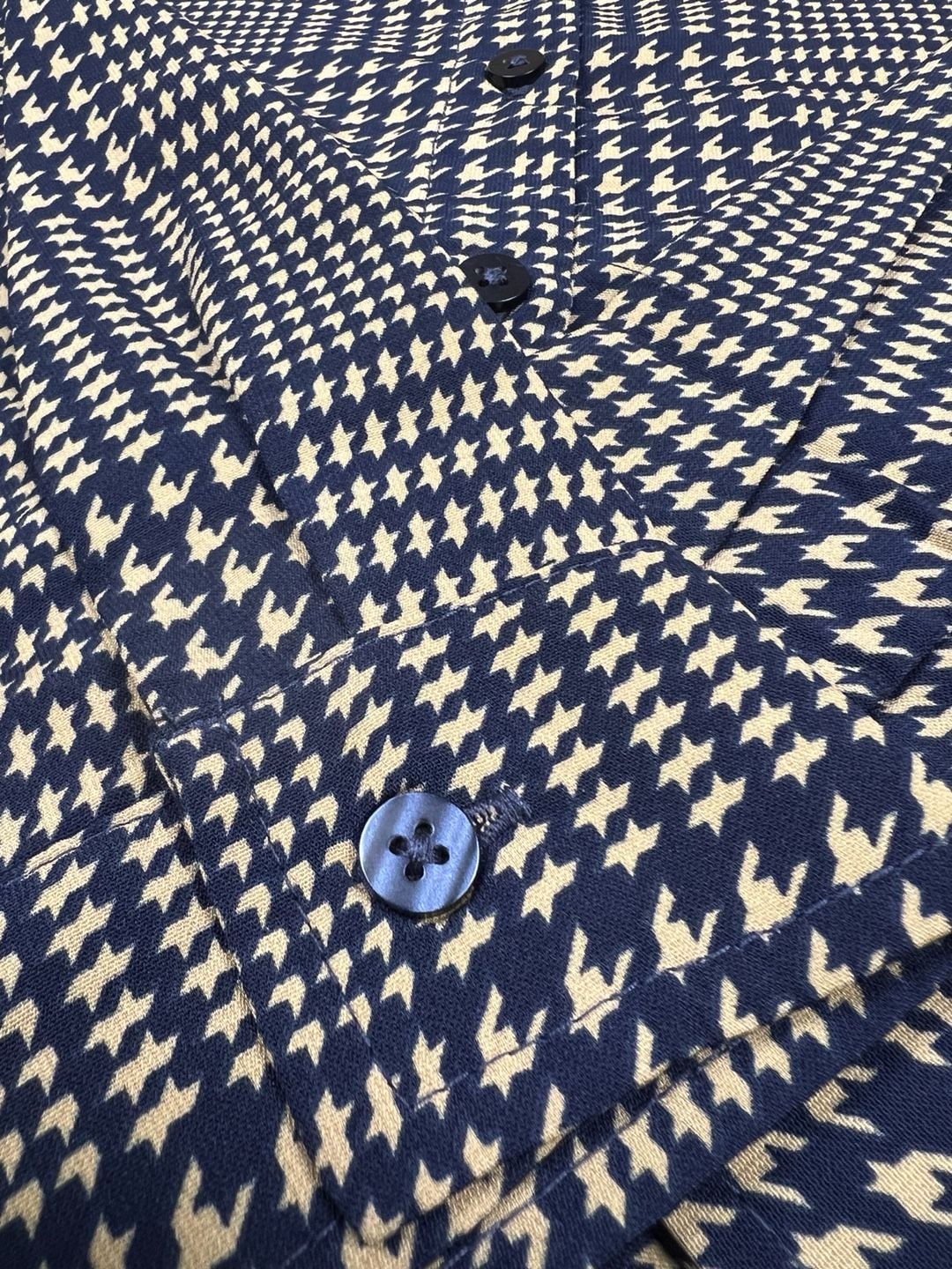 Appleseed's Houndstooth Button-Down Blouse Size 14 3