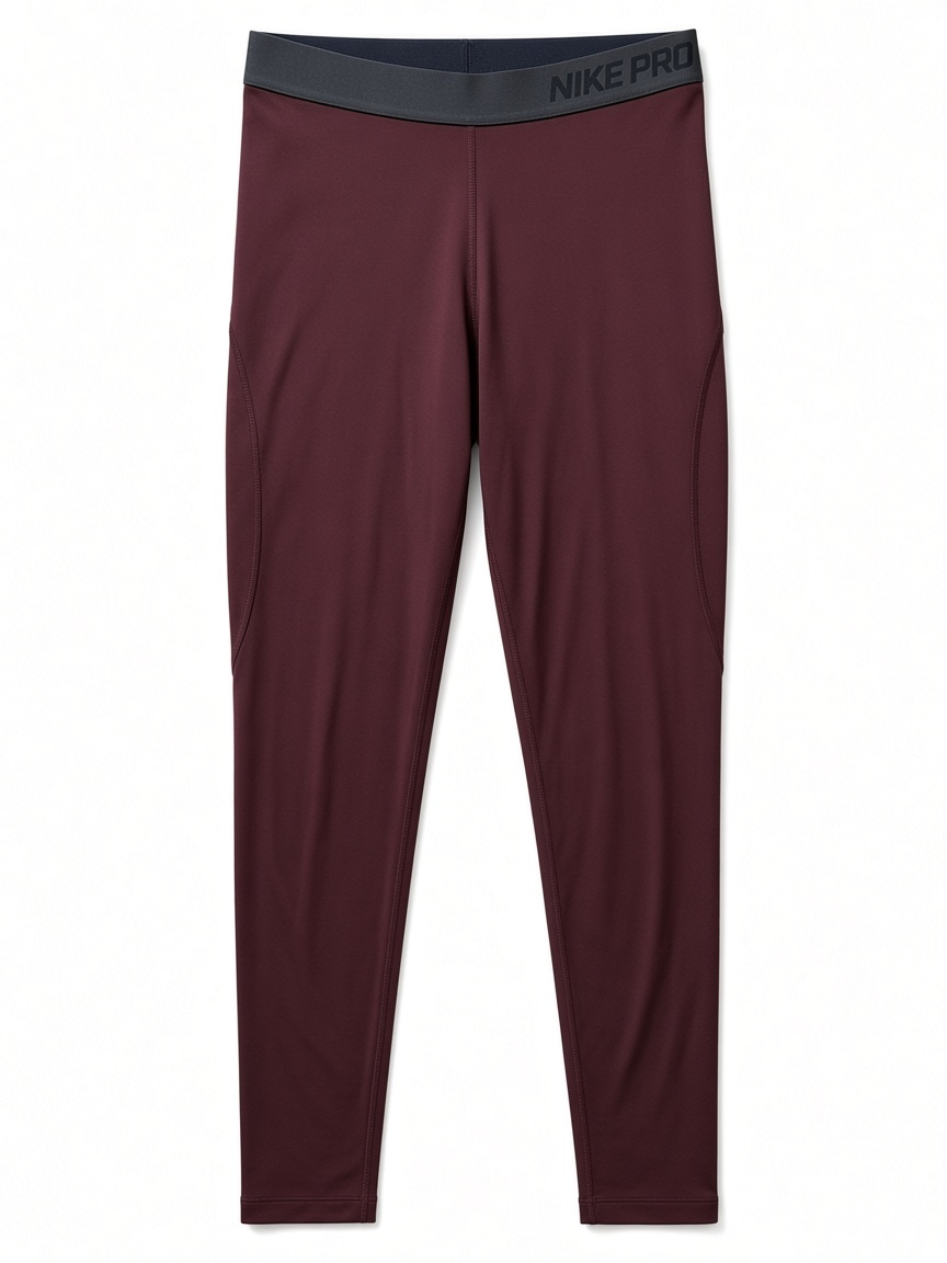 Nike Pro Dri-Fit Leggings Size M Burgundy 2