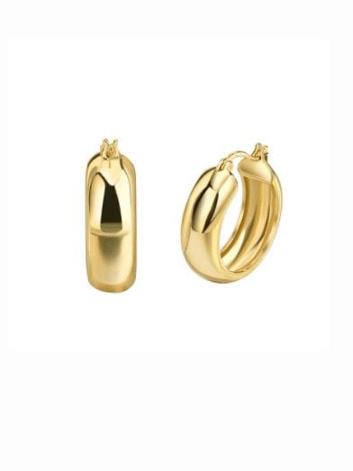 Charm-In Thick Hoop Earrings 2.3cm 2