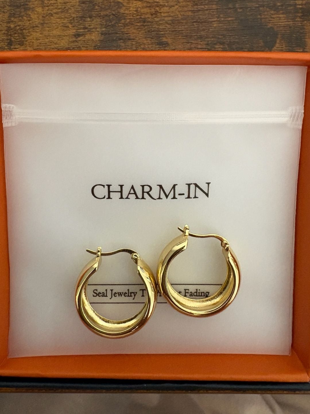Charm-In Thick Hoop Earrings 2.3cm 5
