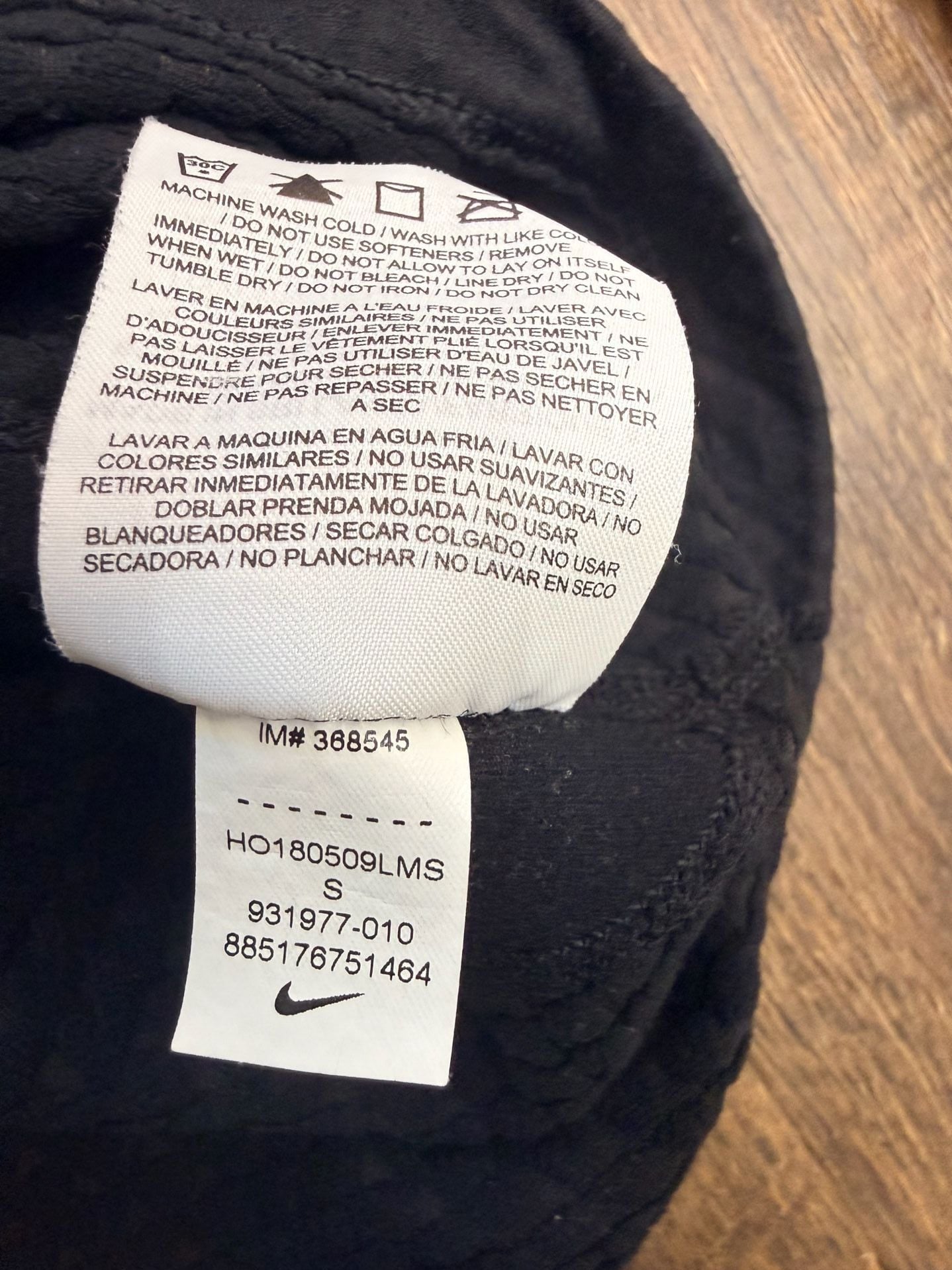 Nike Pro Hyperwarm Long Sleeve Hooded Running Top Size S Black 7