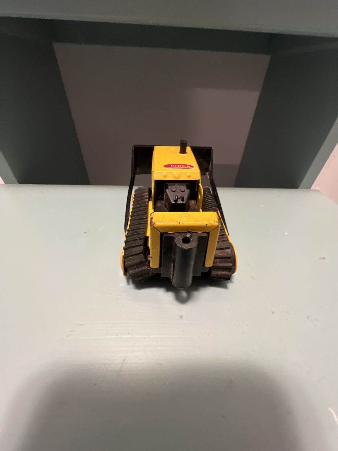 Tonka Vintage Yellow Black Pressed Steel Bulldozer Earthmover Toy 2