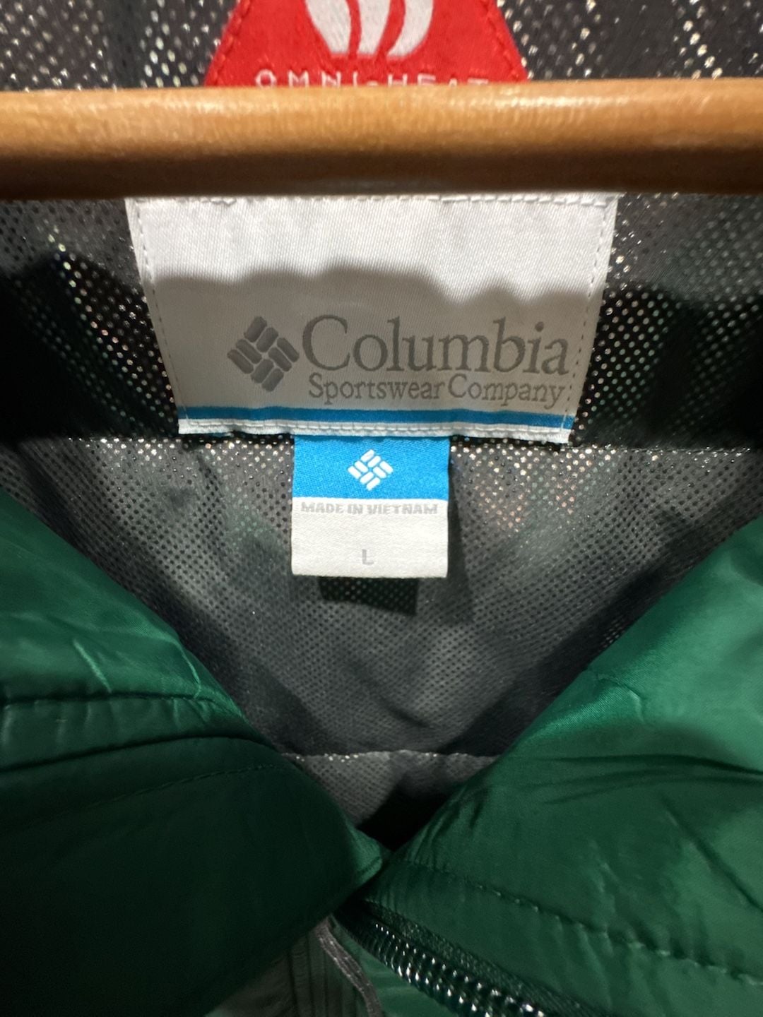 Columbia Omni-Heat Puffer Jacket Size L Green Quilted Full Zip
E899 4