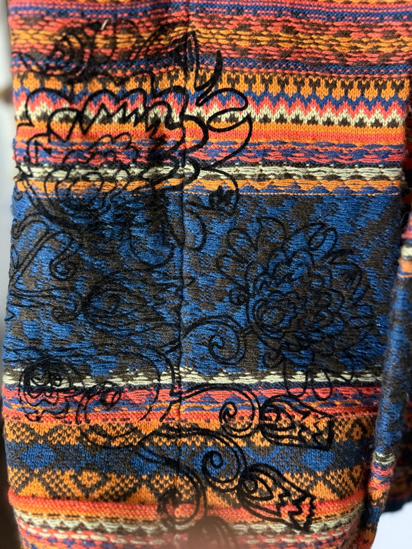Desigual Cardigan Size L Multi Color Knit Coat 4